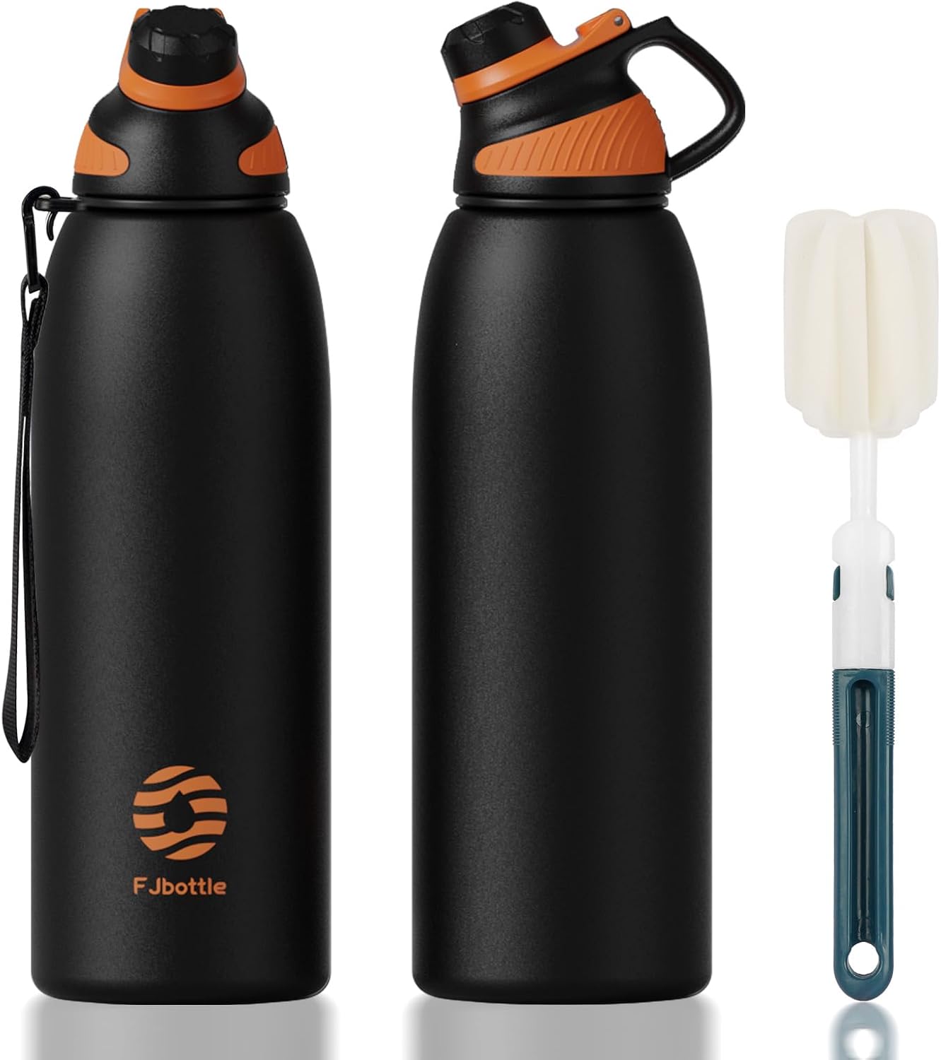 Fjbottle RVS Waterfles Sport met Magnetische Dop – 1500ml, 1000ml, 800ml, 600ml, 400ml – BPA-vrij & Lekvrij – Geschikt voor Koolzuur – Thermosfles voor School, Fitness, Kinderen