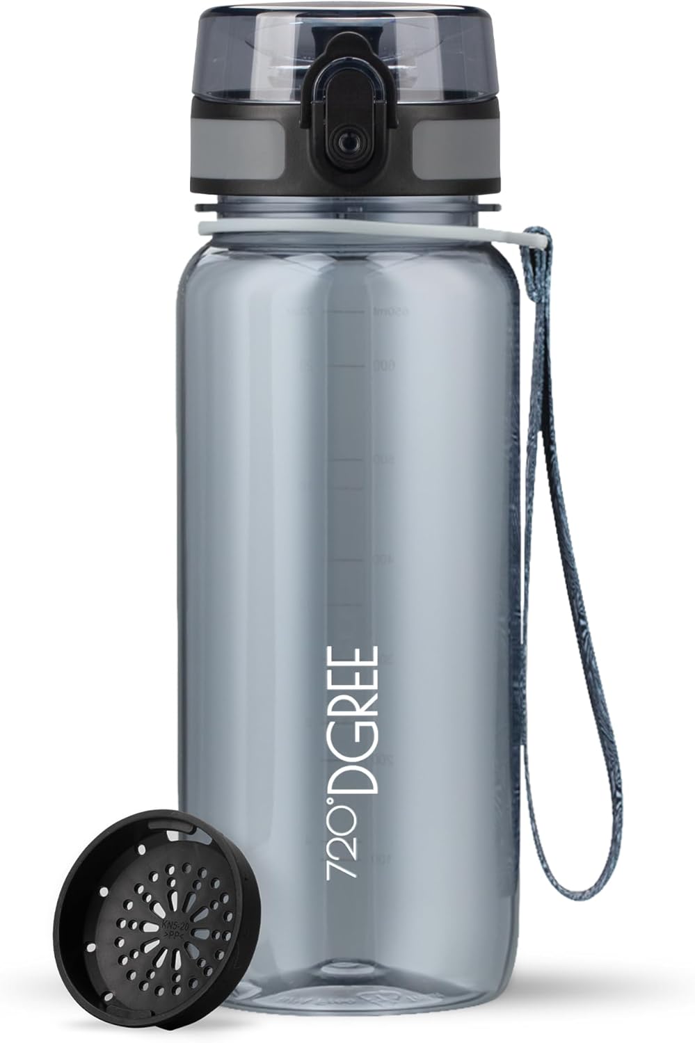 720°DGREE uberBottle Drinkfles, waterfles + fruitzeef, 350 ml, 500 ml, 650 ml, 1 l, 1,5 l, 2 l, BPA-vrij, waterdicht, lekvrij, herbruikbaar, licht, ideaal voor school, sport, fitness, fitnessstudio