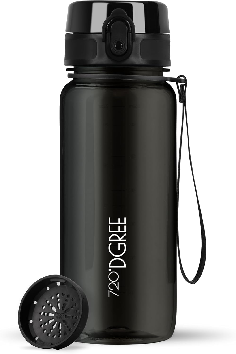 720°DGREE uberBottle Drinkfles, waterfles + fruitzeef, 350 ml, 500 ml, 650 ml, 1 l, 1,5 l, 2 l, BPA-vrij, waterdicht, lekvrij, herbruikbaar, licht, ideaal voor school, sport, fitness, fitnessstudio