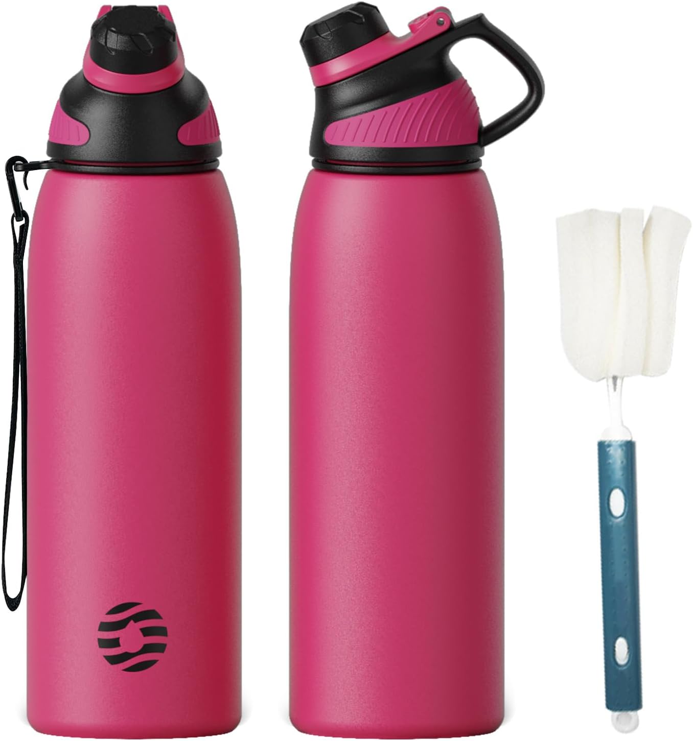 Fjbottle RVS Waterfles Sport met Magnetische Dop – 1500ml, 1000ml, 800ml, 600ml, 400ml – BPA-vrij & Lekvrij – Geschikt voor Koolzuur – Thermosfles voor School, Fitness, Kinderen