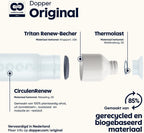 Dopper Original Drinkfles Tidal Teal 450ml - 100% Recyclebare Waterfles - BPA- en ftalaatvrij - Ideale Waterfles voor Onderweg, Fitness & Kantoor