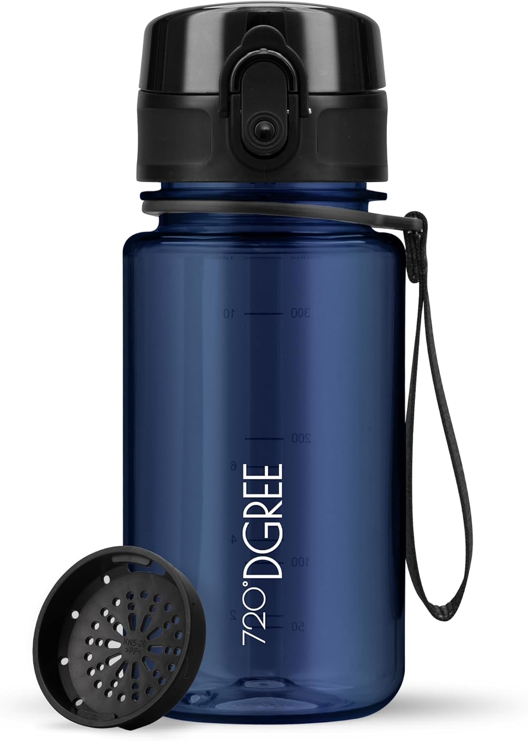 720°DGREE uberBottle Drinkfles, waterfles + fruitzeef, 350 ml, 500 ml, 650 ml, 1 l, 1,5 l, 2 l, BPA-vrij, waterdicht, lekvrij, herbruikbaar, licht, ideaal voor school, sport, fitness, fitnessstudio
