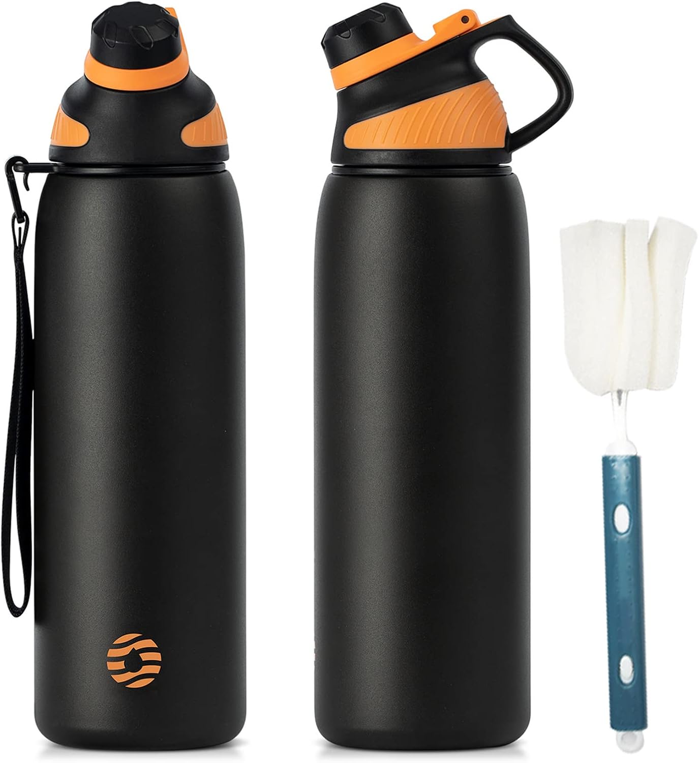 Fjbottle RVS Waterfles Sport met Magnetische Dop – 1500ml, 1000ml, 800ml, 600ml, 400ml – BPA-vrij & Lekvrij – Geschikt voor Koolzuur – Thermosfles voor School, Fitness, Kinderen