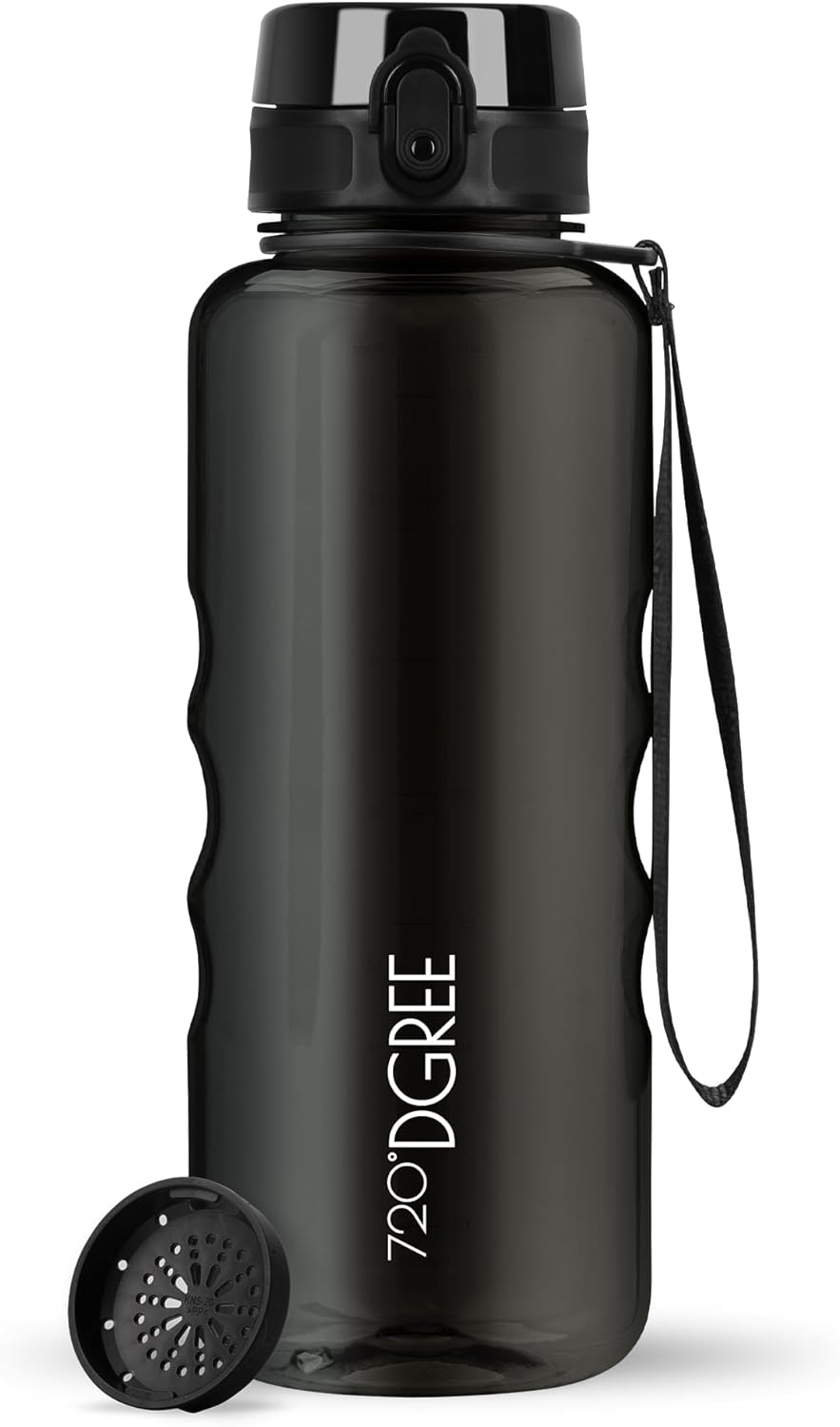 720°DGREE uberBottle Drinkfles, waterfles + fruitzeef, 350 ml, 500 ml, 650 ml, 1 l, 1,5 l, 2 l, BPA-vrij, waterdicht, lekvrij, herbruikbaar, licht, ideaal voor school, sport, fitness, fitnessstudio