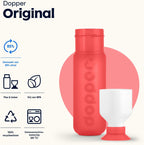 Dopper Original Drinkfles Tidal Teal 450ml - 100% Recyclebare Waterfles - BPA- en ftalaatvrij - Ideale Waterfles voor Onderweg, Fitness & Kantoor