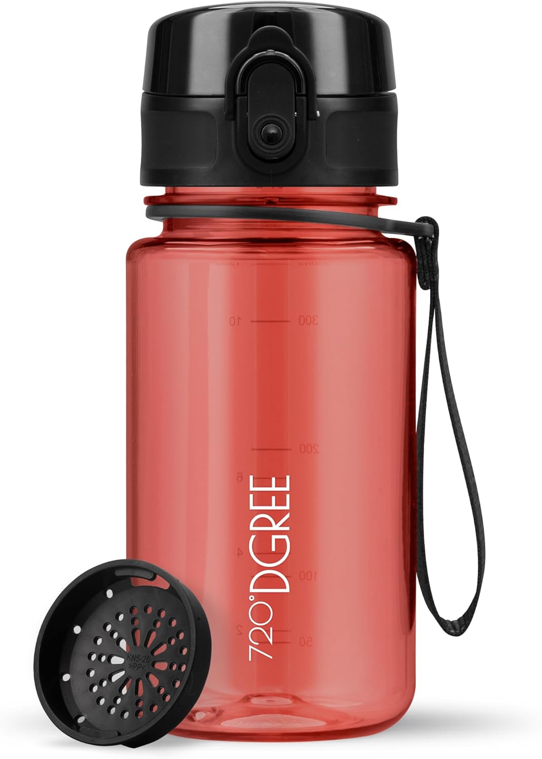 720°DGREE uberBottle Drinkfles, waterfles + fruitzeef, 350 ml, 500 ml, 650 ml, 1 l, 1,5 l, 2 l, BPA-vrij, waterdicht, lekvrij, herbruikbaar, licht, ideaal voor school, sport, fitness, fitnessstudio