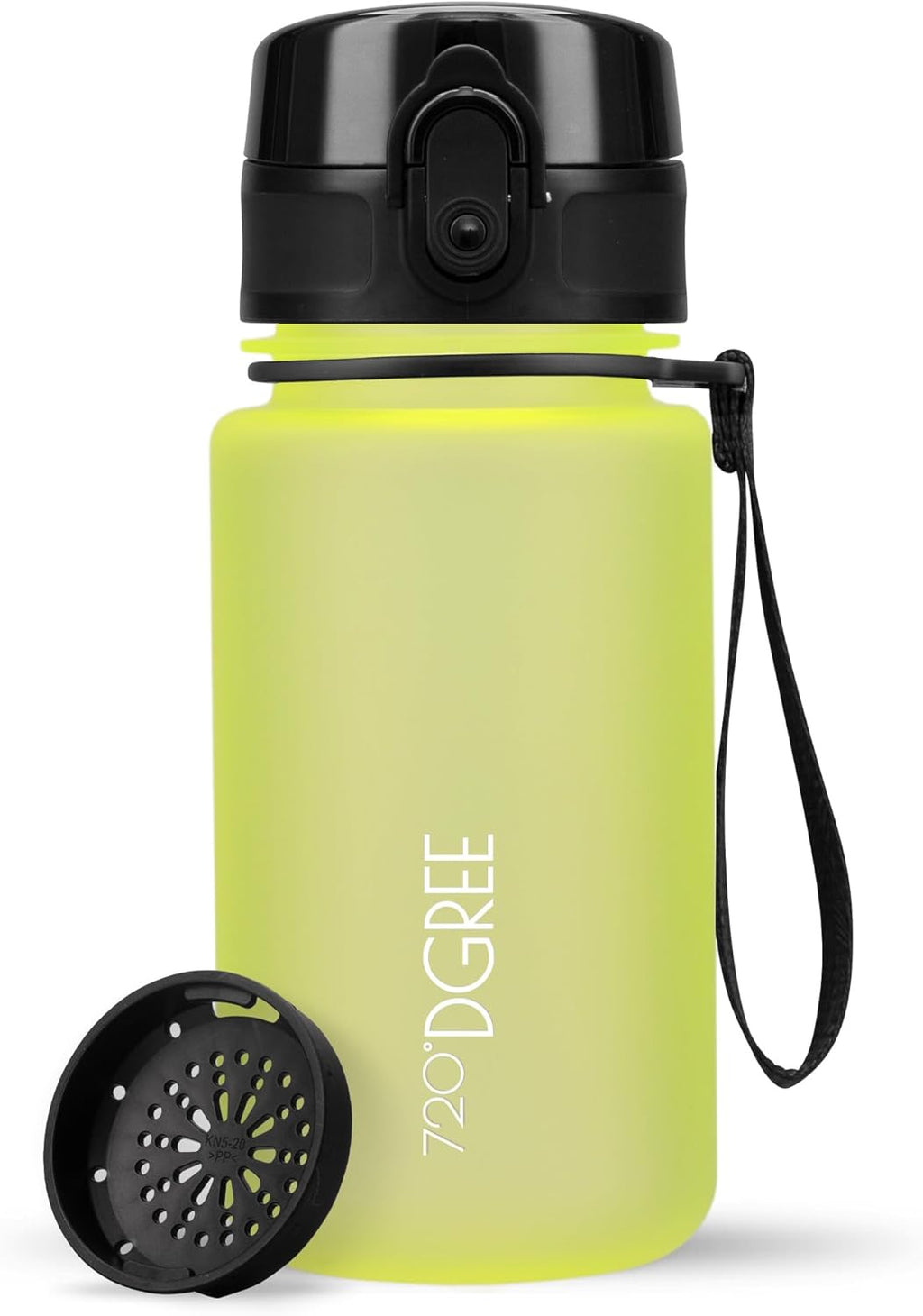 720°DGREE uberBottle Drinkfles, waterfles + fruitzeef, 350 ml, 500 ml, 650 ml, 1 l, 1,5 l, 2 l, BPA-vrij, waterdicht, lekvrij, herbruikbaar, licht, ideaal voor school, sport, fitness, fitnessstudio