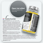 Creatine Monohydraat gummies - 5000 mg Creatine Monohydraat - 90 vegan en suikervrije gummies - Alternatief voor capsules, tabletten of poeder - Natuurlijke citroensmaak - Van WeightWorld