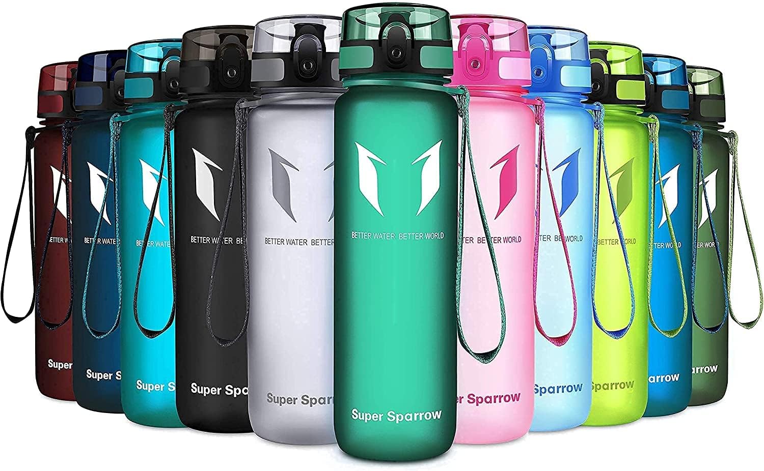 Super Sparrow Waterfles Sport 750ml – BPA-vrije Tritan Drinkfles, Lekvrij & Morsvrij – Lichtgewicht Herbruikbare Sportfles voor Fitness, Gym, Fietsen en Outdoor