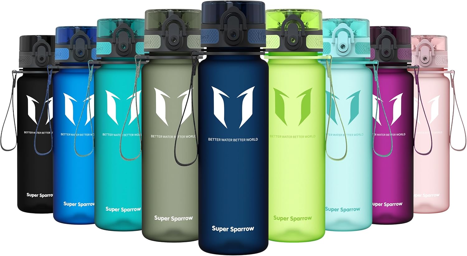 Super Sparrow Waterfles Sport 750ml – BPA-vrije Tritan Drinkfles, Lekvrij & Morsvrij – Lichtgewicht Herbruikbare Sportfles voor Fitness, Gym, Fietsen en Outdoor