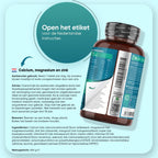 Calcium, Magnesium en Zink tabletten - 400 vegan tabletten voor meer dan 1 jaar - Bevat 9 vitamines en mineralen - Vitamine D3, K2, Selenium en Koper - Van WeightWorld