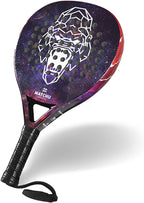 MATCHU - Padel racket - Inclusief een draagtas - 100% carbon frame, fiberglasse toplaag en zacht EVA foam - 3D grip technologie