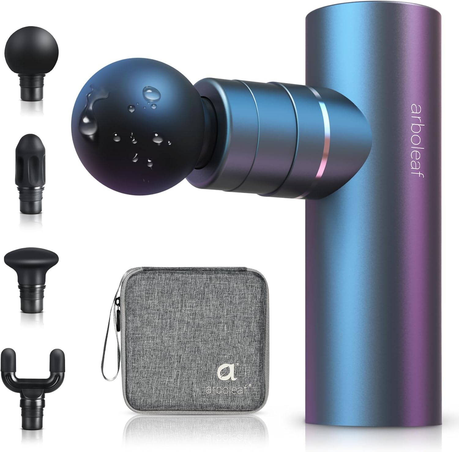 arboleaf Mini Massagepistool met Warmte, Draagbaar Massagepistool voor Diep Weefsel 3200rpm Krachtig Spiermassagepistool voor Pijnverlichting in Rug en Nek, Super Stil, Type-C Opladen, Cadeau voor