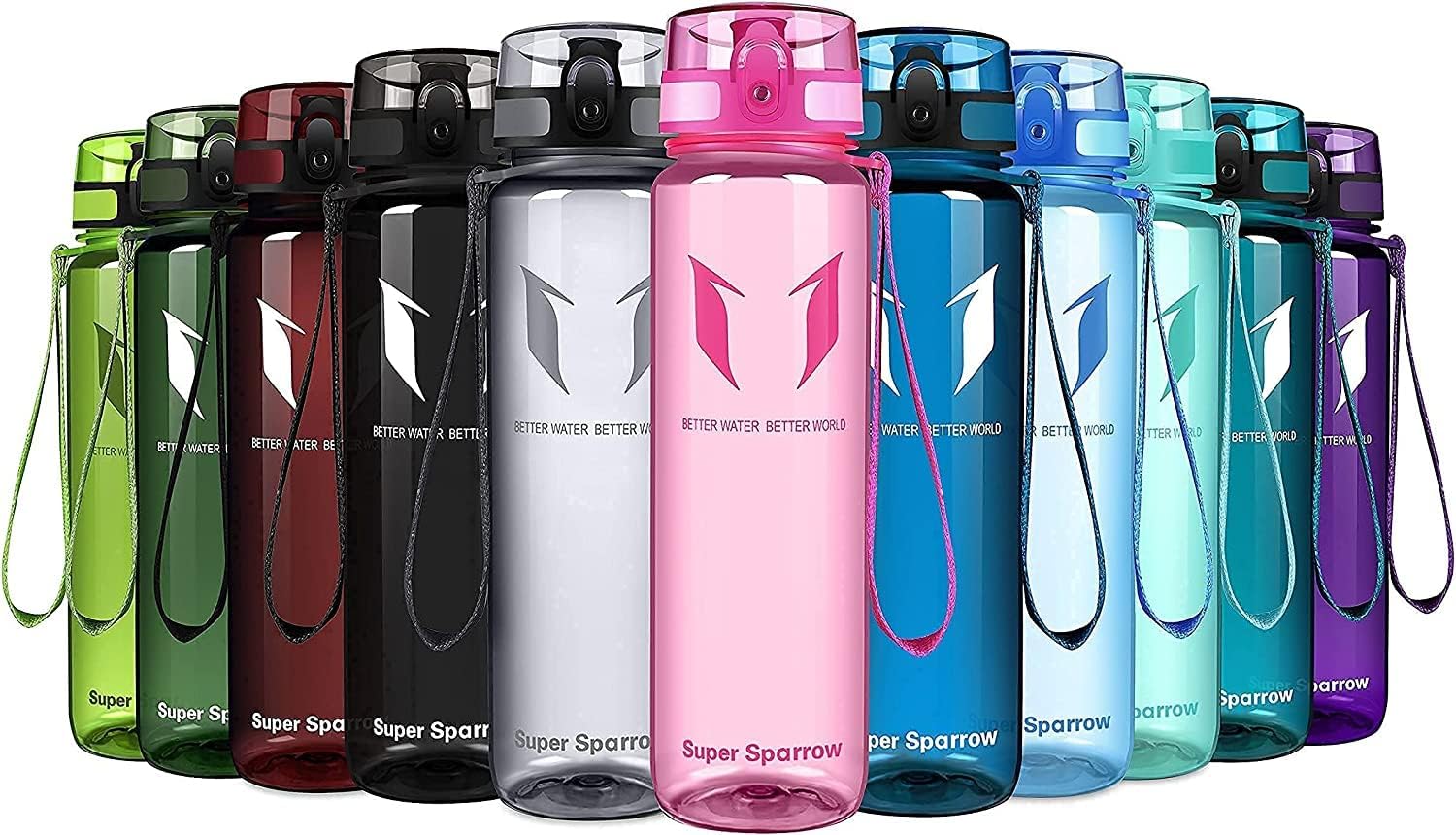 Super Sparrow Waterfles Sport 750ml – BPA-vrije Tritan Drinkfles, Lekvrij & Morsvrij – Lichtgewicht Herbruikbare Sportfles voor Fitness, Gym, Fietsen en Outdoor