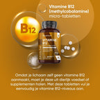 Vitamine B12 tabletten - 450 vegan vitamine B12 micro-tabletten - 1000 mcg methylcobalamine per portie - Meer dan 1 jaar voorraad - Ideaal voor vegetariërs en veganisten - Van WeightWorld