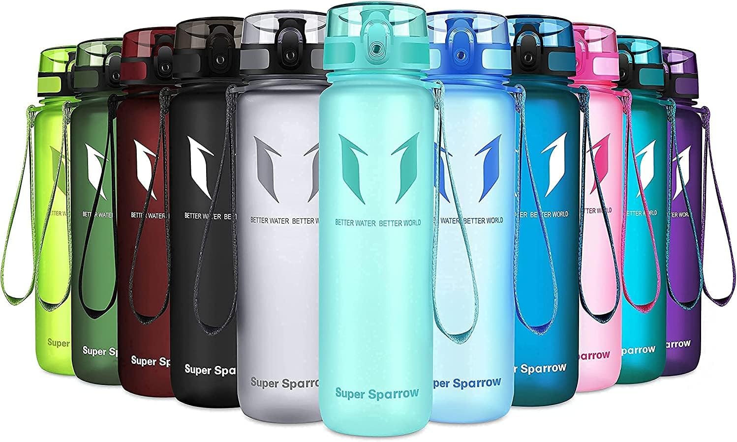 Super Sparrow Waterfles Sport 750ml – BPA-vrije Tritan Drinkfles, Lekvrij & Morsvrij – Lichtgewicht Herbruikbare Sportfles voor Fitness, Gym, Fietsen en Outdoor