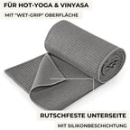 Lotuscrafts Yoga Handdoek Wet Grip - antislip & sneldrogend - slipvrije yogahanddoek met sterke grip - yogadoek ideaal voor Hot Yoga [183 x 61 cm].