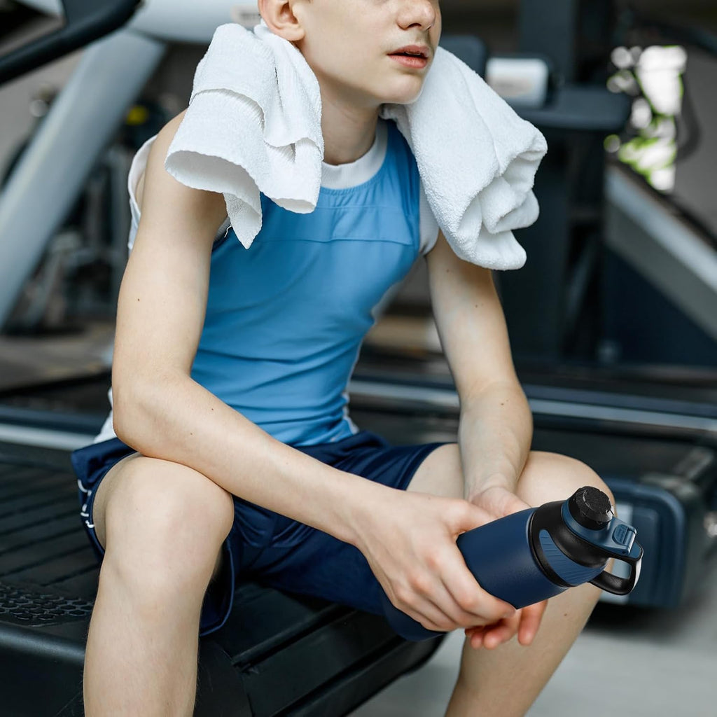 Fjbottle RVS Waterfles Sport met Magnetische Dop – 1500ml, 1000ml, 800ml, 600ml, 400ml – BPA-vrij & Lekvrij – Geschikt voor Koolzuur – Thermosfles voor School, Fitness, Kinderen