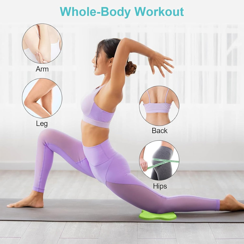 Flintronic Yoga-kniebeschermer, set van 2 antislip, yogamat, yoga-steunkussen, sportbalanskussen, comfortabele lichtgewicht ondersteuning voor knieën, handen, polsen en ellebogen - 20 x 20 cm, met
