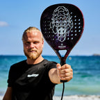 MATCHU - Padel racket - Inclusief een draagtas - 100% carbon frame, fiberglasse toplaag en zacht EVA foam - 3D grip technologie