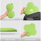 Flintronic Yoga-kniebeschermer, set van 2 antislip, yogamat, yoga-steunkussen, sportbalanskussen, comfortabele lichtgewicht ondersteuning voor knieën, handen, polsen en ellebogen - 20 x 20 cm, met