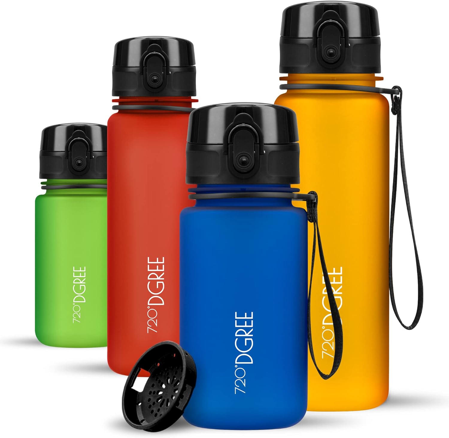 720°DGREE uberBottle Drinkfles, waterfles + fruitzeef, 350 ml, 500 ml, 650 ml, 1 l, 1,5 l, 2 l, BPA-vrij, waterdicht, lekvrij, herbruikbaar, licht, ideaal voor school, sport, fitness, fitnessstudio