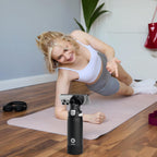 Fjbottle Thermosfles met rietje, magnetische handgreep voor telefoon + dubbel drinksysteem, sportfles, 1 l/700/600 ml, opening met 1 klik, BPA-vrij, lekvrij, voor fitnessstudio, yoga
