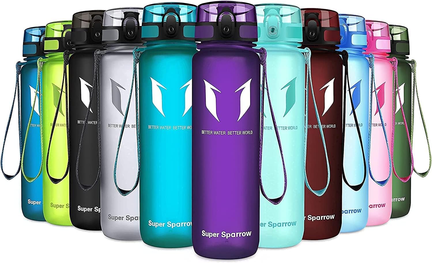 Super Sparrow Waterfles Sport 750ml – BPA-vrije Tritan Drinkfles, Lekvrij & Morsvrij – Lichtgewicht Herbruikbare Sportfles voor Fitness, Gym, Fietsen en Outdoor
