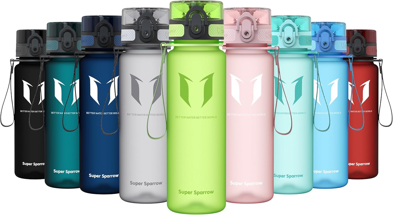 Super Sparrow Waterfles Sport 750ml – BPA-vrije Tritan Drinkfles, Lekvrij & Morsvrij – Lichtgewicht Herbruikbare Sportfles voor Fitness, Gym, Fietsen en Outdoor
