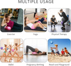 flintronic 25 cm mini pilatesbal, kleine anti-burst oefenbal voor yoga, pilates, balans, fysiotherapie, stretching en core fitness - inclusief stabiliteitsbal workoutgids