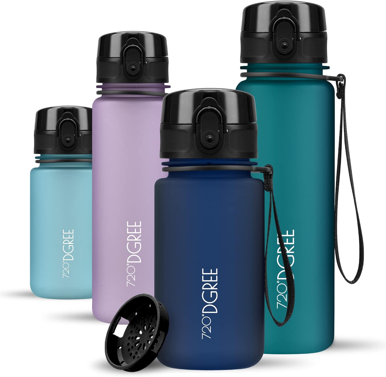 720°DGREE uberBottle Drinkfles, waterfles + fruitzeef, 350 ml, 500 ml, 650 ml, 1 l, 1,5 l, 2 l, BPA-vrij, waterdicht, lekvrij, herbruikbaar, licht, ideaal voor school, sport, fitness, fitnessstudio