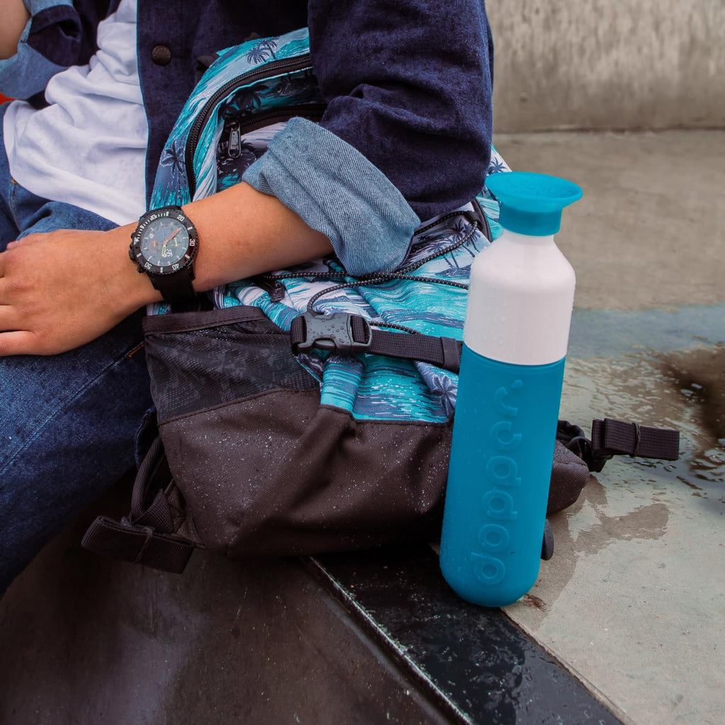 Dopper Original Drinkfles Tidal Teal 450ml - 100% Recyclebare Waterfles - BPA- en ftalaatvrij - Ideale Waterfles voor Onderweg, Fitness & Kantoor