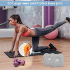 Flintronic Yoga-kniebeschermer, set van 2 antislip, yogamat, yoga-steunkussen, sportbalanskussen, comfortabele lichtgewicht ondersteuning voor knieën, handen, polsen en ellebogen - 20 x 20 cm, met
