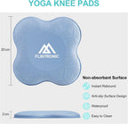Flintronic Yoga-kniebeschermer, set van 2 antislip, yogamat, yoga-steunkussen, sportbalanskussen, comfortabele lichtgewicht ondersteuning voor knieën, handen, polsen en ellebogen - 20 x 20 cm, met