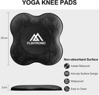 Flintronic Yoga-kniebeschermer, set van 2 antislip, yogamat, yoga-steunkussen, sportbalanskussen, comfortabele lichtgewicht ondersteuning voor knieën, handen, polsen en ellebogen - 20 x 20 cm, met