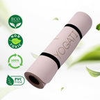 YOGATI – milieuvriendelijke yogamat - TPE, non-slip en dikke yogamat. Yoga Matten met Body Alignment Lines. Perfect Pilates Mat voor workout oefening, Gym en Fitness.