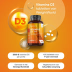 Vitamine D tabletten - 2000 IE vitamine D3 per portie - 400 vegetarische tabletten voor 1+ jaar voorraad - Gemaakt in het Verenigd Koninkrijk - Van WeightWorld