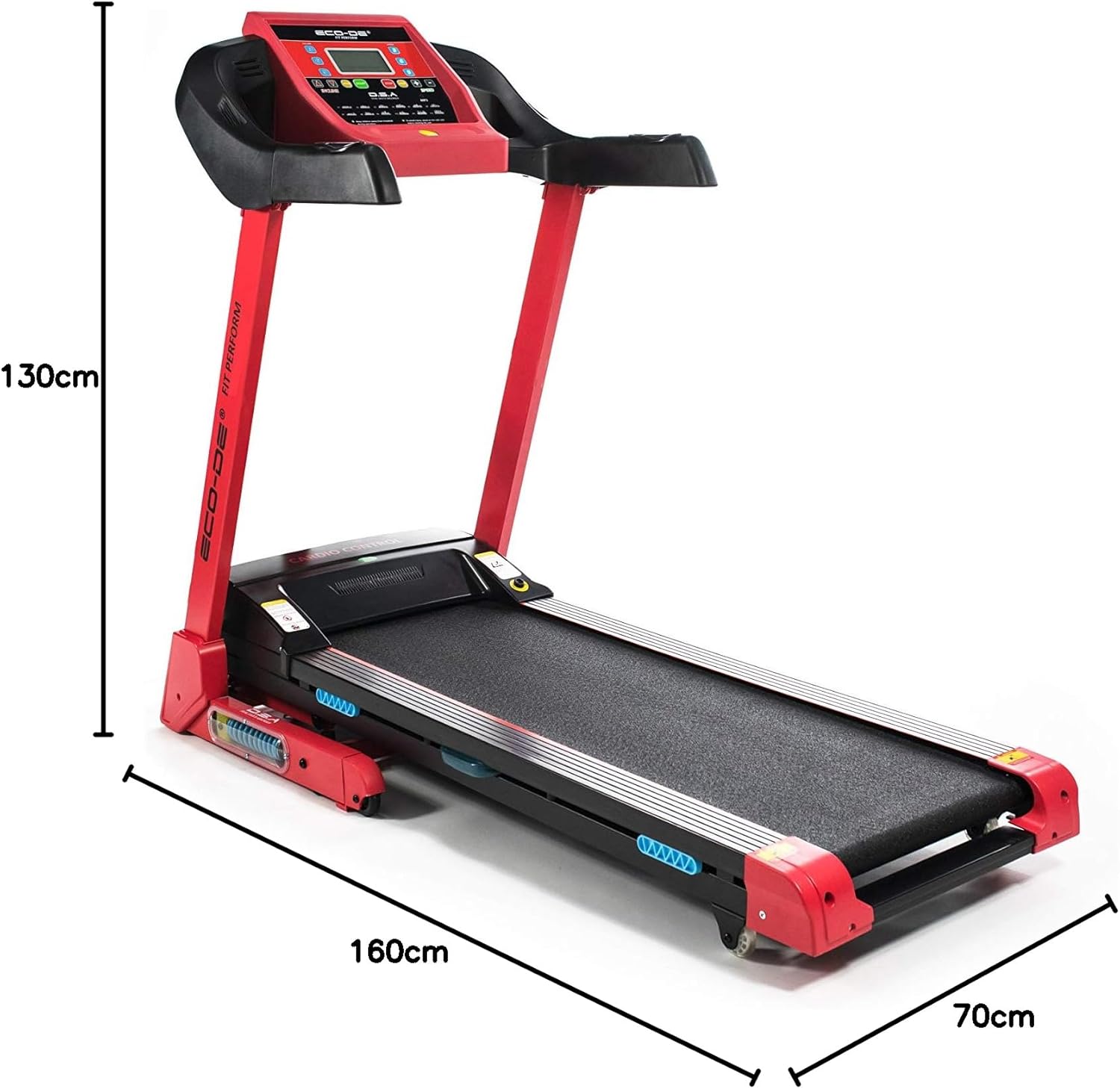ECODE® loopband, inklapbaar, met DSA Double Shock Absorber en helling, loopapparaat, Bluetooth en LCD-display, loopbanden Treadmill 12 programma's (optioneel massageapparaat)