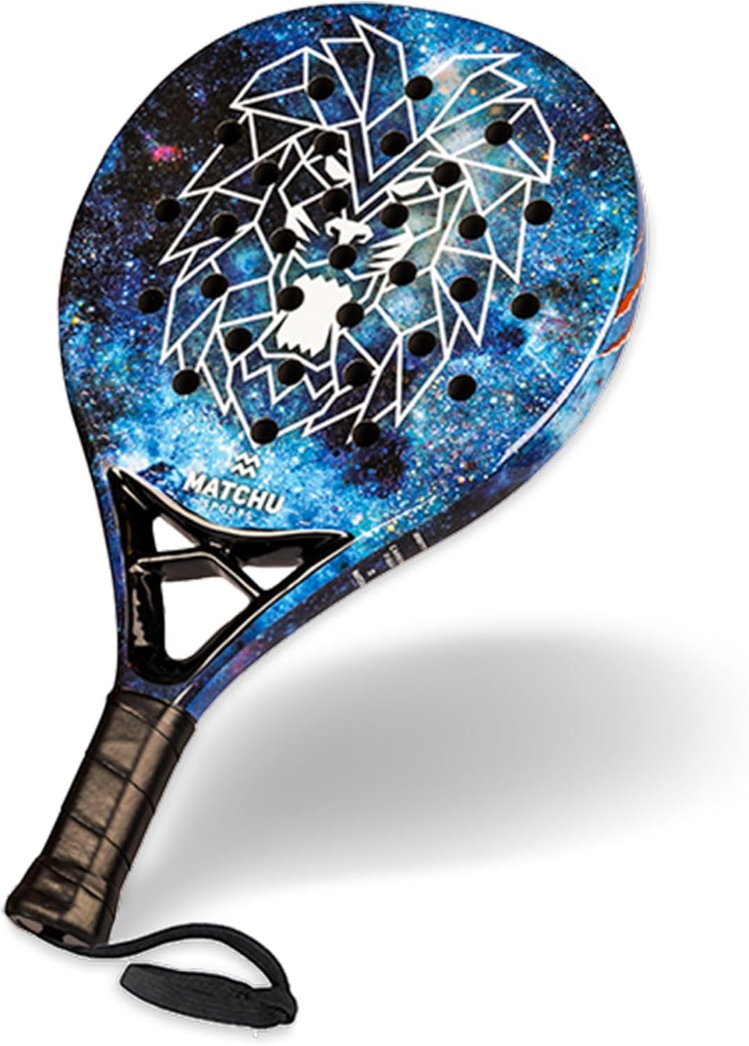 MATCHU - Padel racket - Inclusief een draagtas - 100% carbon frame, fiberglasse toplaag en zacht EVA foam - 3D grip technologie