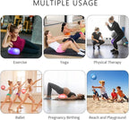 flintronic 25 cm mini pilatesbal, kleine anti-burst oefenbal voor yoga, pilates, balans, fysiotherapie, stretching en core fitness - inclusief stabiliteitsbal workoutgids