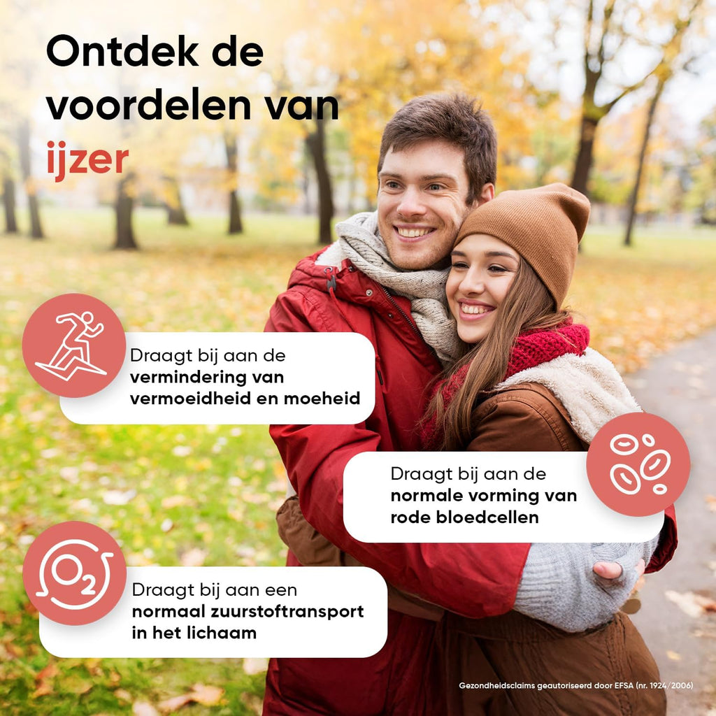 IJzer Bisglycinaat tabletten - 28 mg IJzer per portie - 400 tabletten voor 6+ maanden voorraad - Gemaakt in het Verenigd Koninkrijk - Vegan - Makkelijk slikbare mini-tabletten - Van WeightWorld