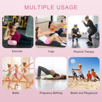 flintronic 25 cm mini pilatesbal, kleine anti-burst oefenbal voor yoga, pilates, balans, fysiotherapie, stretching en core fitness - inclusief stabiliteitsbal workoutgids