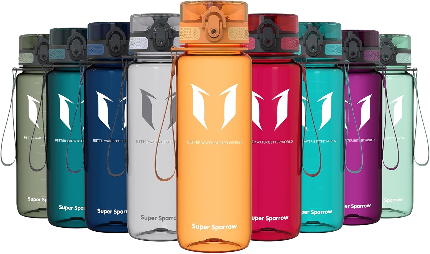 Super Sparrow Waterfles Sport 750ml – BPA-vrije Tritan Drinkfles, Lekvrij & Morsvrij – Lichtgewicht Herbruikbare Sportfles voor Fitness, Gym, Fietsen en Outdoor