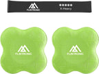 Flintronic Yoga-kniebeschermer, set van 2 antislip, yogamat, yoga-steunkussen, sportbalanskussen, comfortabele lichtgewicht ondersteuning voor knieën, handen, polsen en ellebogen - 20 x 20 cm, met