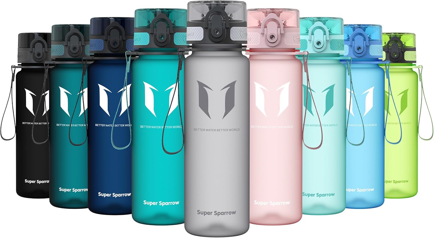 Super Sparrow Waterfles Sport 750ml – BPA-vrije Tritan Drinkfles, Lekvrij & Morsvrij – Lichtgewicht Herbruikbare Sportfles voor Fitness, Gym, Fietsen en Outdoor