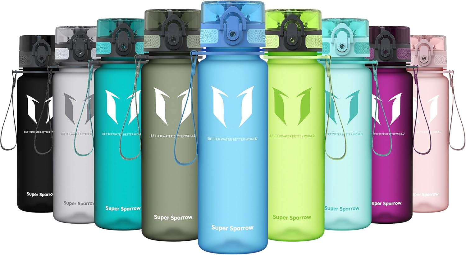 Super Sparrow Waterfles Sport 750ml – BPA-vrije Tritan Drinkfles, Lekvrij & Morsvrij – Lichtgewicht Herbruikbare Sportfles voor Fitness, Gym, Fietsen en Outdoor