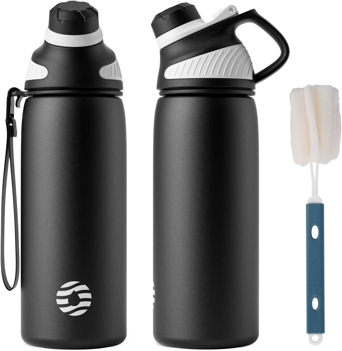 Fjbottle RVS Waterfles Sport met Magnetische Dop – 1500ml, 1000ml, 800ml, 600ml, 400ml – BPA-vrij & Lekvrij – Geschikt voor Koolzuur – Thermosfles voor School, Fitness, Kinderen