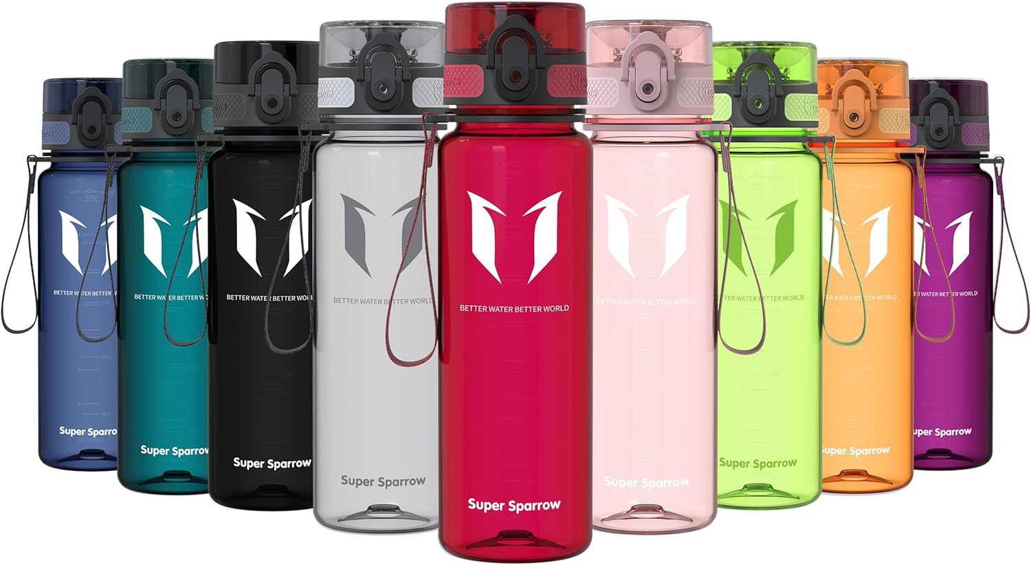 Super Sparrow Waterfles Sport 750ml – BPA-vrije Tritan Drinkfles, Lekvrij & Morsvrij – Lichtgewicht Herbruikbare Sportfles voor Fitness, Gym, Fietsen en Outdoor