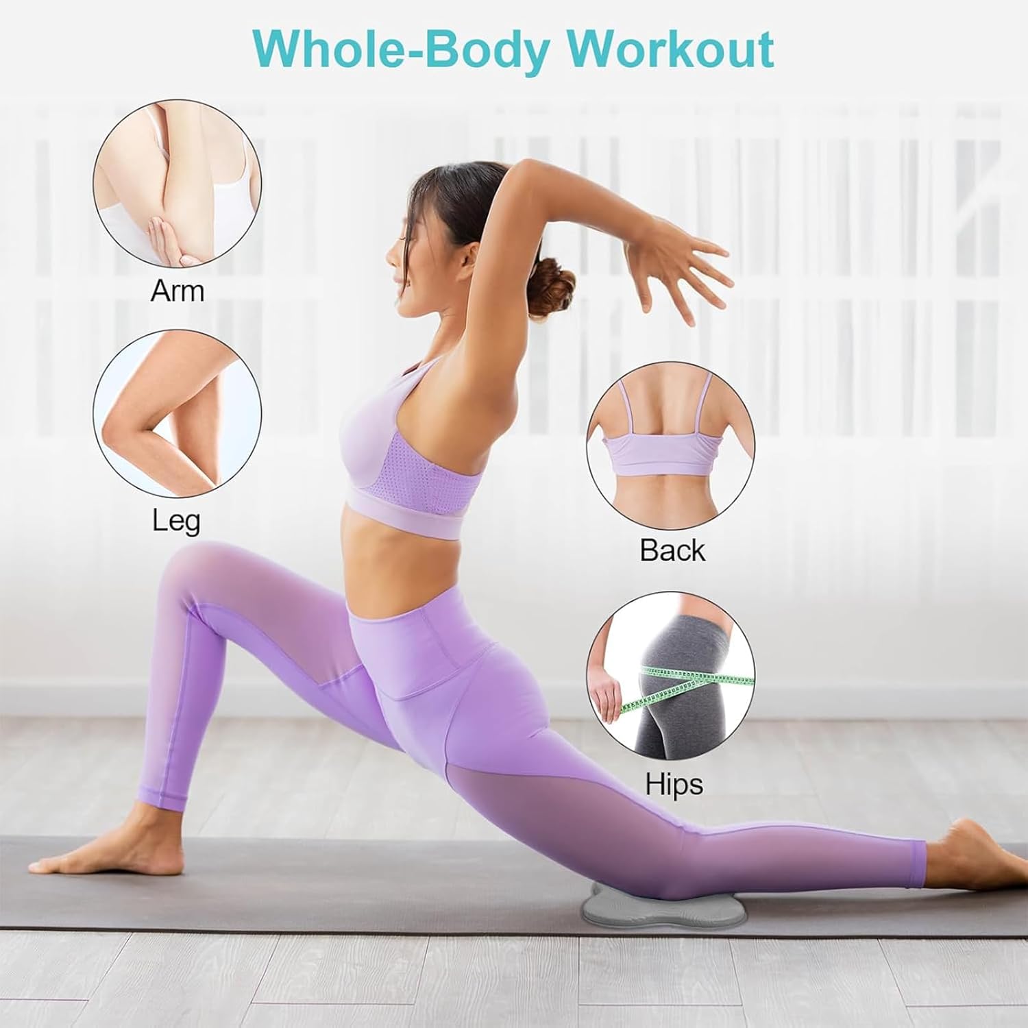 Flintronic Yoga-kniebeschermer, set van 2 antislip, yogamat, yoga-steunkussen, sportbalanskussen, comfortabele lichtgewicht ondersteuning voor knieën, handen, polsen en ellebogen - 20 x 20 cm, met
