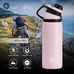 Fjbottle RVS Waterfles Sport met Magnetische Dop – 1500ml, 1000ml, 800ml, 600ml, 400ml – BPA-vrij & Lekvrij – Geschikt voor Koolzuur – Thermosfles voor School, Fitness, Kinderen